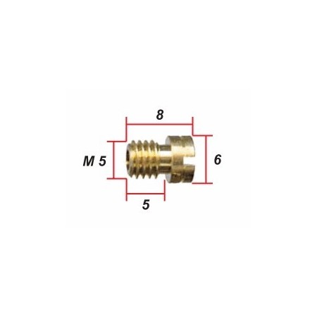 Service Moto Pieces|Gicleur M5 - ø 1.800 - N102.221 (99101-393)|Gicleur a visser - M5|3,60 €