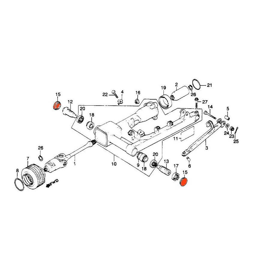 Bras oscillant - cache - (x1)