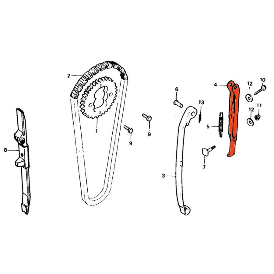 Service Moto Pieces|Distribution - Caoutchouc de Galet  central - (x1) - 92075-123|Distribution|6,40 €