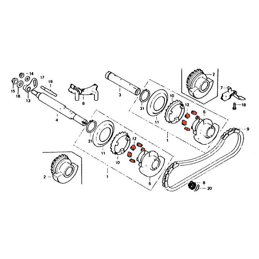 Service Moto Pieces|Cadre - Vis de fixation du moteur - M10 x1.25 x 310|Moteur|36,10 €