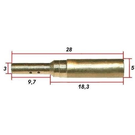 Service Moto Pieces|Gicleur de ralenti - jet de gaz - 0.42 mm|Jet de gaz - Lg 28mm|3,52 €