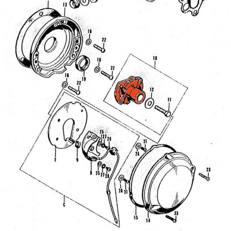 Service Moto Pieces|Allumage - Doigt d'allumage - bicylindre - CB125K|Vis platinee|225,90 €