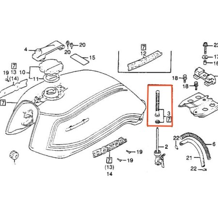 Robinet de réservoir - 16950-385-000 - Filtre de reservoir