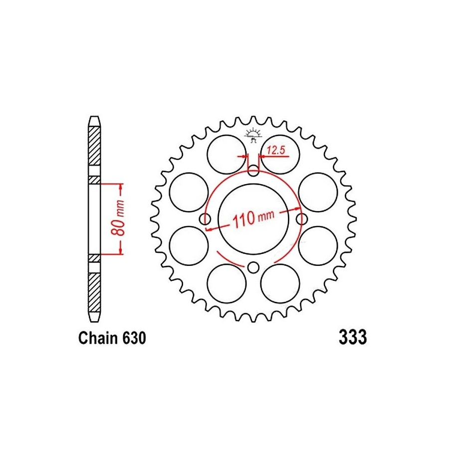 Transmission - Couronne - JTR-333 - 630 - 43 dents