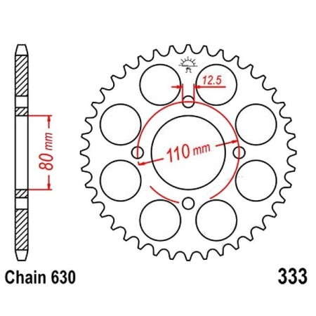 Transmission - Couronne - JTR-333 - 630 - 43 dents