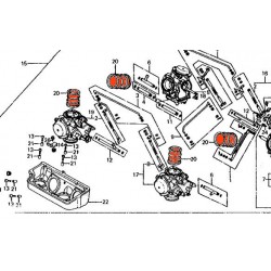 Carburateur - Pipe entrée d'air - (X1) - VF750C/S/F