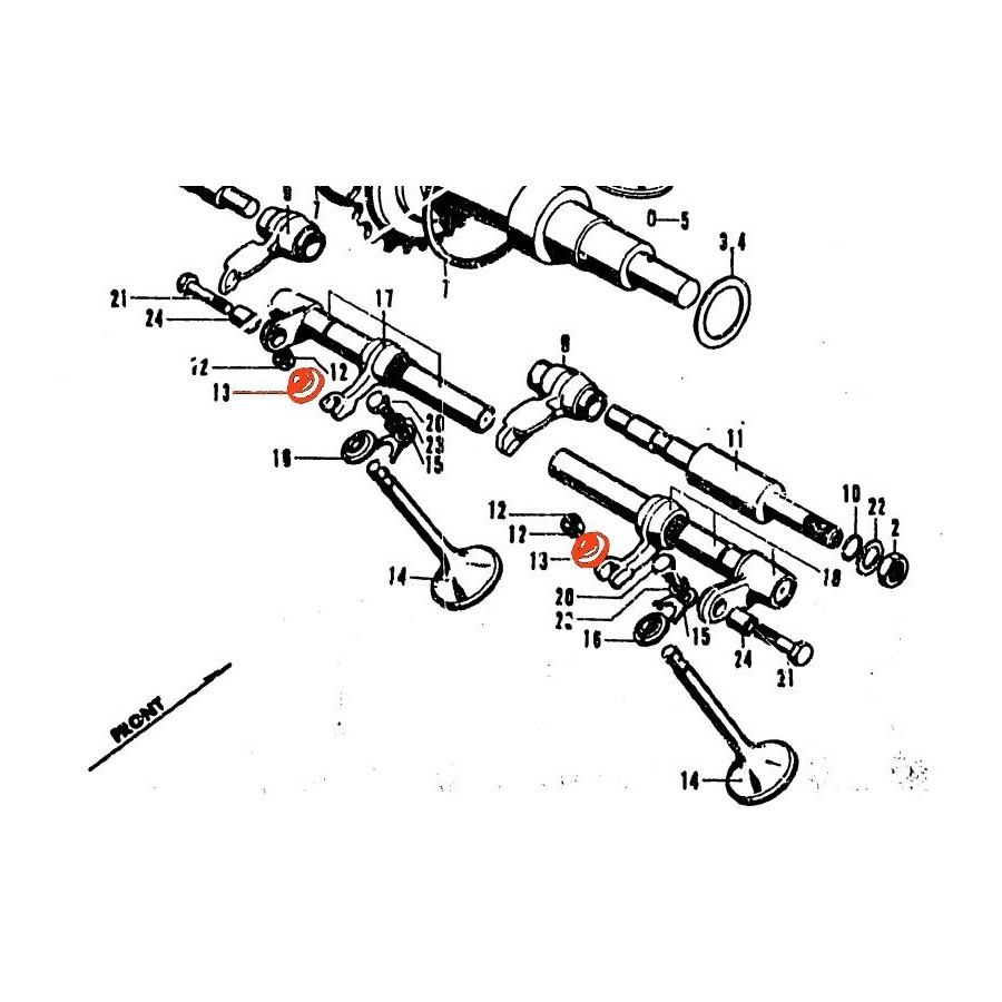 Moteur - soupape - Chapeau - (x1) - CB450K - CB500T Moteur - soupape - Chapeau - (x1) - CB450K - CB500T
