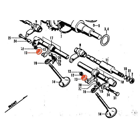 Moteur - soupape - Chapeau - (x1) - CB450K - CB500T