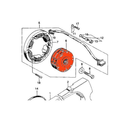 Alternateur - Rotor - SL125