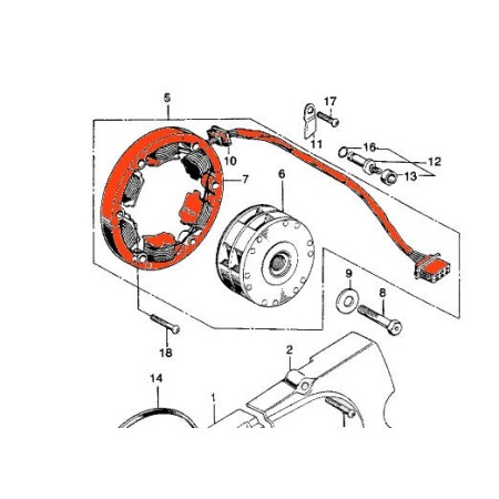 Alternateur - Stator - SL125