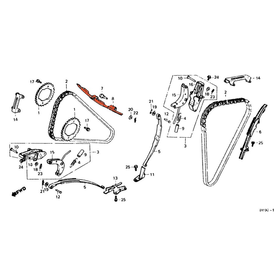 Service Moto Pieces|Distribution - Guide de chaine - DR500 - 12771-37400|Distribution|42,10 €