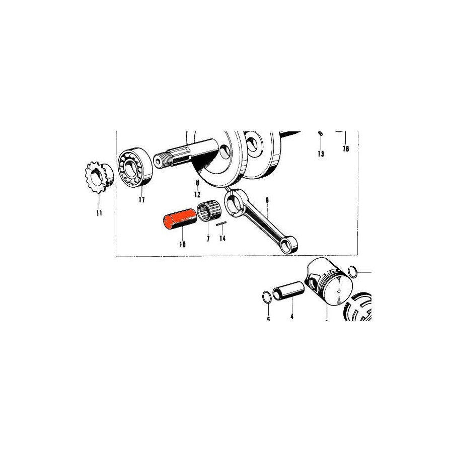 Service Moto Pieces|Moteur - Maneton de Bielle - PF50|Bloc Moteur - Vilebrequin |24,90 €