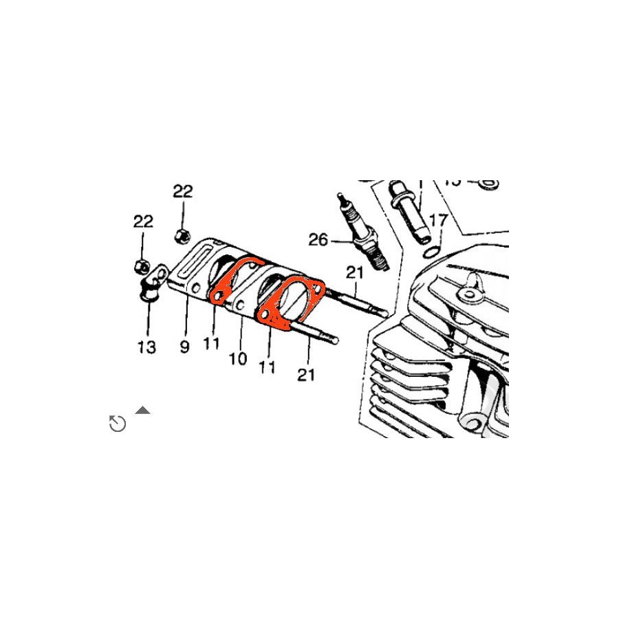 Pipe Admission - Joint d'entretoise - (x1) - joint carton- SL125 - TL125