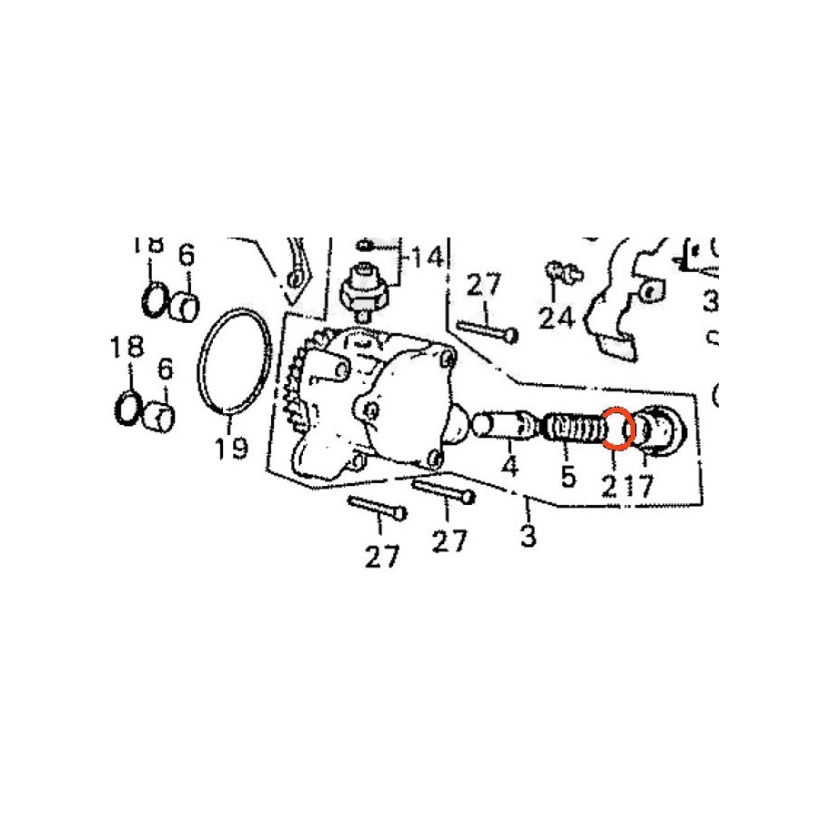 Moteur - Pompe a huile / Durite - joint torique : 19.40 x2.80 mm - 94608-4000