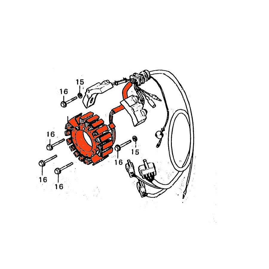 Service Moto Pieces|Allumage - Bobine - 12v - simple - CG125 - ... - ....|1977 - CX 500|16,90 €