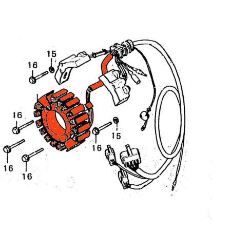 Alternateur - Stator - CX500 - ( 1978 - 1981)