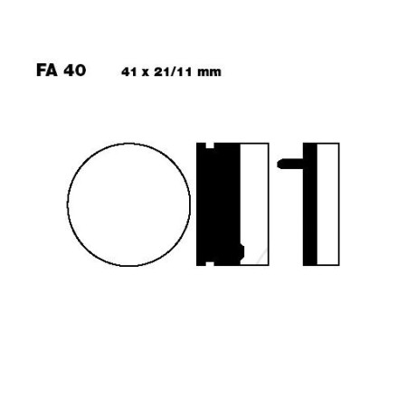 Frein - Jeu de Plaquettes - EBC - FA-040 - CB125