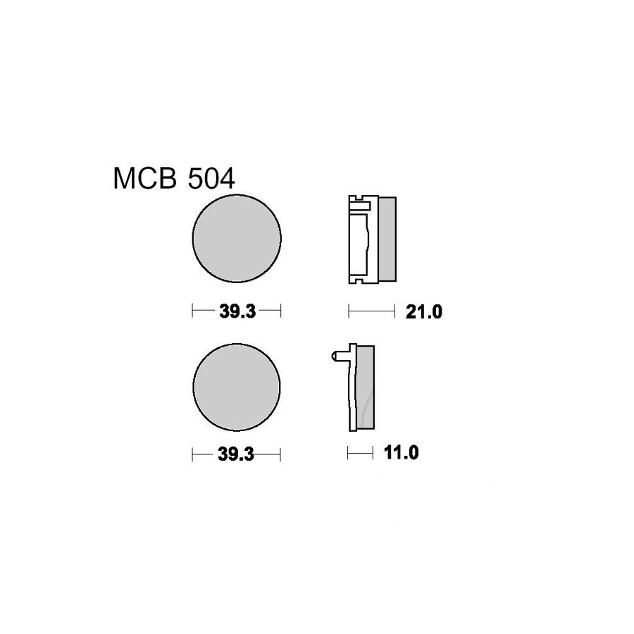 Service Moto Pieces|Frein - Jeu de Plaquettes - TRW - MCB-504|Plaquette|36,90 €