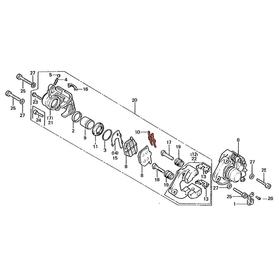 Service Moto Pieces|Frein - Etrier - Avant - Kit de reparation - Suzuki - GSX-1100F|Etrier Frein Avant|48,63 €