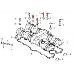 Couvercle de culasse - Vis de fixation - lg 37mm