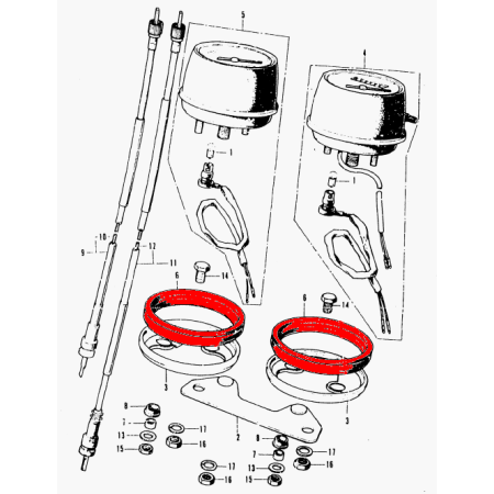 Service Moto Pieces|Compteur - joint - ( 1 pce) - CB400 F / cm400|CM400T - NC01|22,50 €