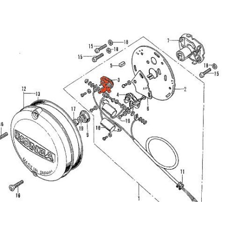 Allumage - Vis platinée - Gauche - CB Four - 30203-300-005