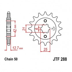 Service Moto Pieces|Transmission - Chaine JT-X1R - 530-106 maillons |Chaine 530|100,00 €