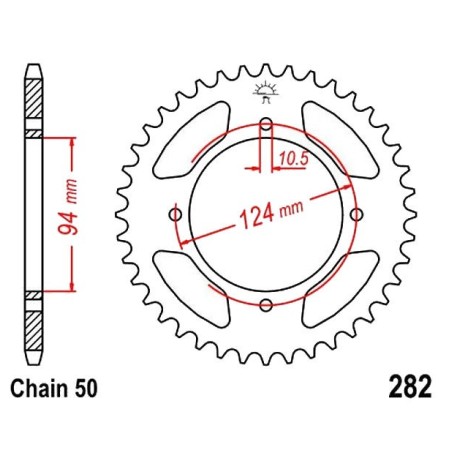 Transmission - Couronne JTF 282 - 530/34 dents