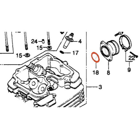 Moteur - Joint de Pipe / bouchon - (x1) - 35.00 x3.00 mm - torique
