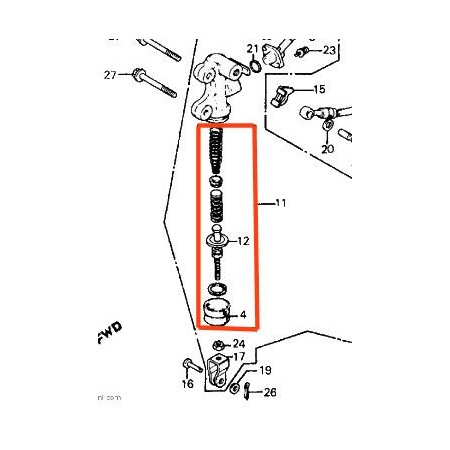 Service Moto Pieces|Frein - Maitre cylindre arriere - kit de reparation - ø 13.95 -|Maitre cylindre Arriere|37,20 €