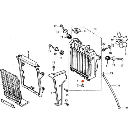 Service Moto Pieces|Radiateur - Joint de bouchon vidange - CX500 .... - CX650 ...|Radiateur - Pompe a eau|4,82 €