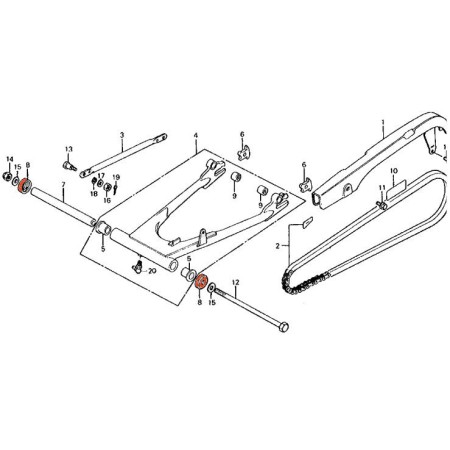 Service Moto Pieces|Bras oscillant - cache poussiere - (x2) -  N'est plus disponible|bras oscillant - bequille|0,00 €