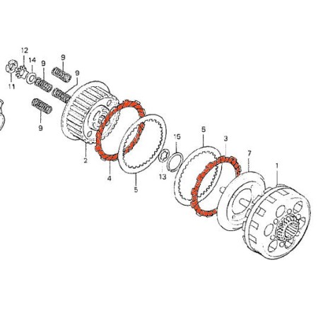 Embrayage - Disques Lisse - A - (x1) - Honda