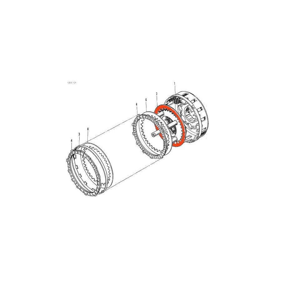 Service Moto Pieces|Embrayage - Disque Lisse - SV650 - DR350 - ... - ... GSX400 - ....|Disque - Garni - Lisse |44,63 €