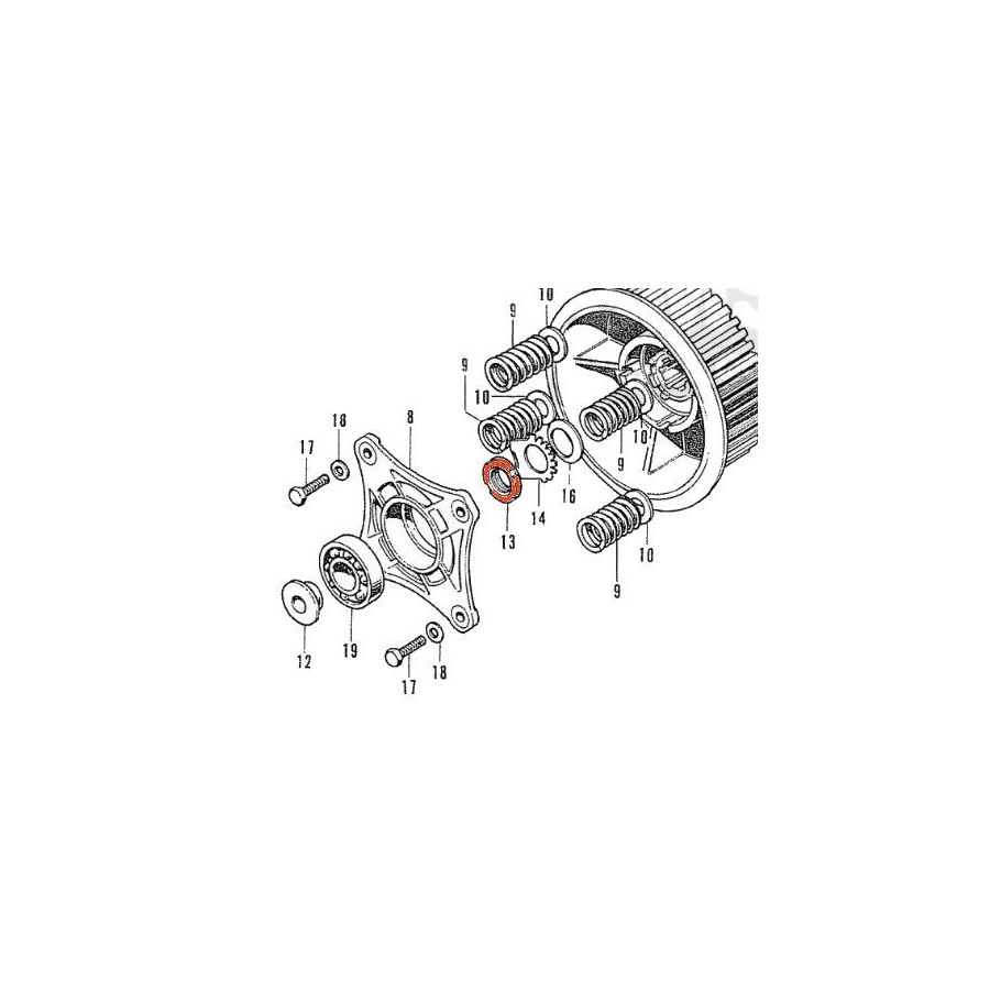 Service Moto Pieces|Embrayage - Ressort (x4) - TRW - CB250/.../450 .. |Mecanisne - ressort - roulement|19,90 €