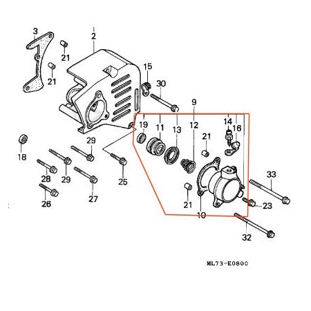 Embrayage - Cylindre - poussoir - assemblé - VFR750 1986-1987