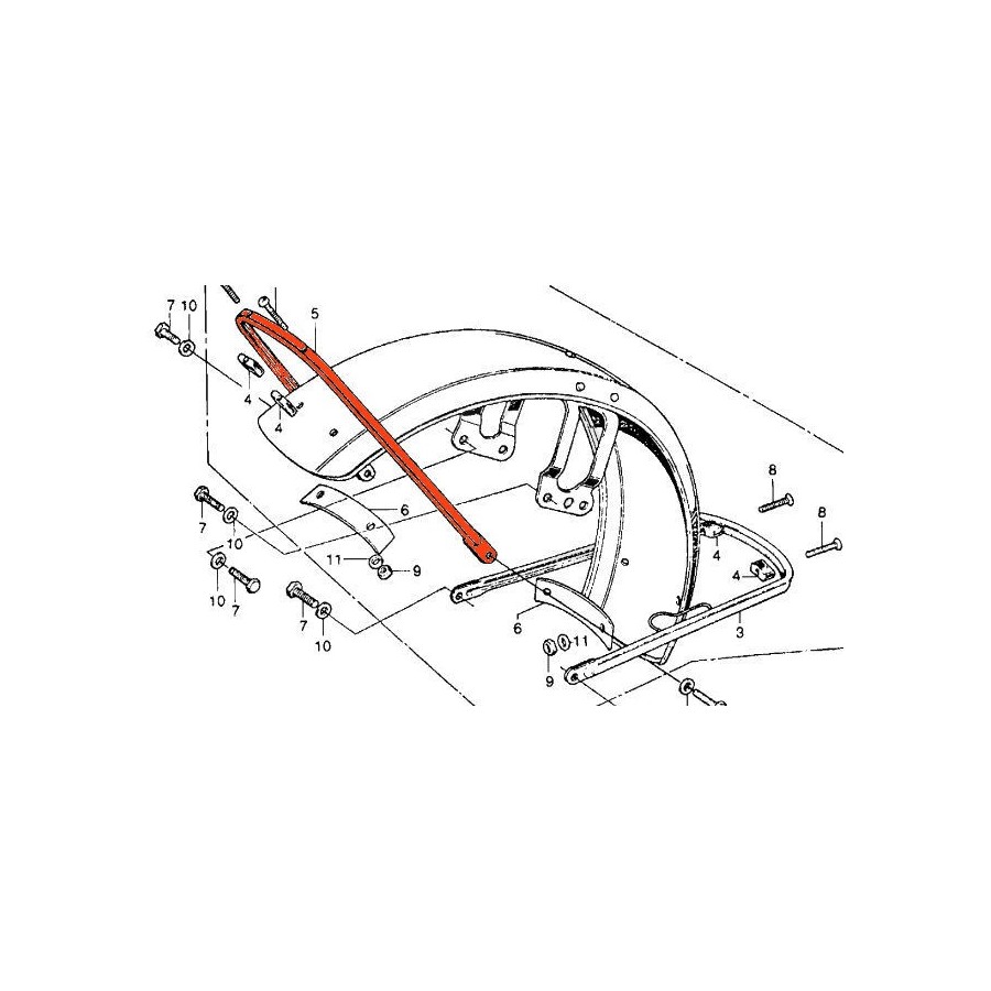 Roue Avant - Garde Boue - Fixation - "A"