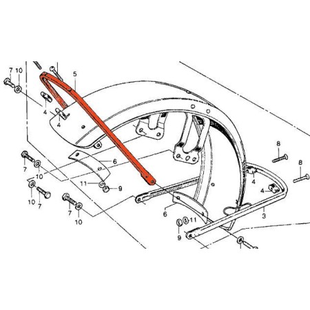 Roue Avant - Garde Boue - Fixation - "A"