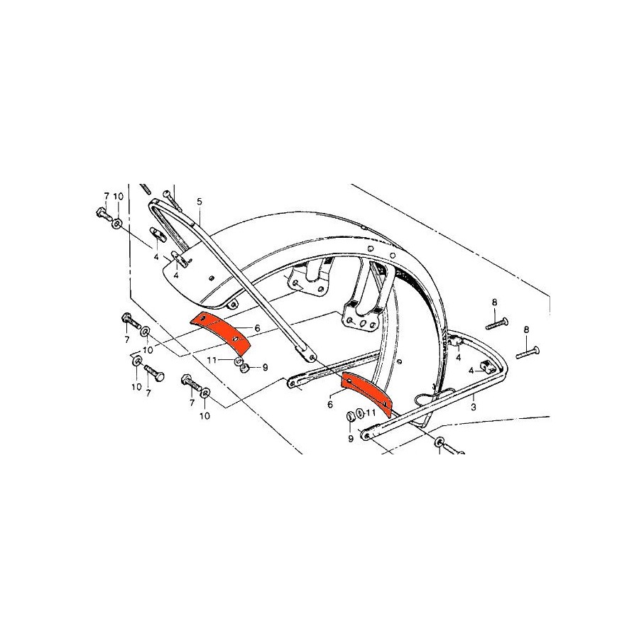 Service Moto Pieces|Roue Avant - Garde Boue - CB250K / CB350K2-K3|1970 - CB 350 K2|198,30 €