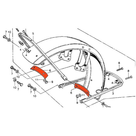 Roue Avant - Garde Boue - entretoise - (x1) dernier en stock