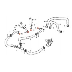Moteur - Circuit d'eau - joint - torique - (x1)