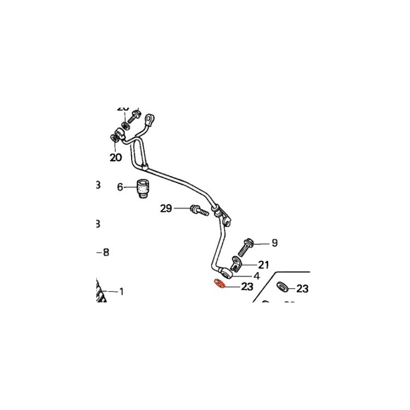 Moteur - Circuit d'huile -  rondelle joint - cuivre ø 10mm - (X1)