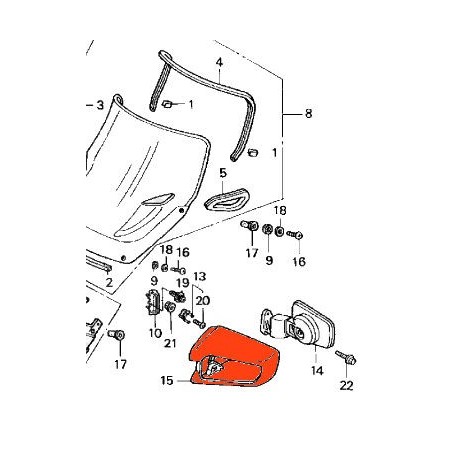 Service Moto Pieces|Support clignotant / Retroviseur - Coque - Gauche - ST1100|ST1100 - Pan European - (SC26)|159,00 €