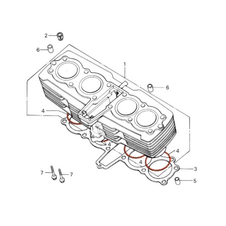 Moteur - Embase - joint torique - ø 66.80 x2.00 mm - (x1)