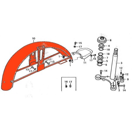 Service Moto Pieces|Garde boue - Avant - CB125s|Garde boue|199,00 €