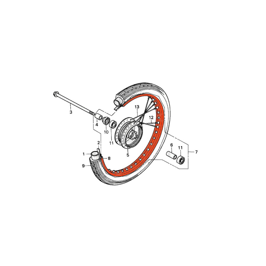 Service Moto Pieces|Roue avant - entraineur de compteur|Roue - Avant|34,46 €