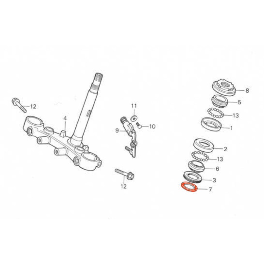 Service Moto Pieces|Fourche - Roulement de colonne de direction - 22.5x41x12.5 - |Direction - Roulement|31,20 €