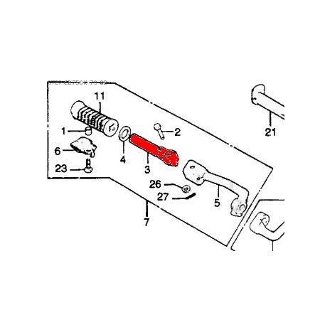 Service Moto Pieces|Cale pied - Barre de fixation - Droite |Cale Pied - Selecteur|28,00 €