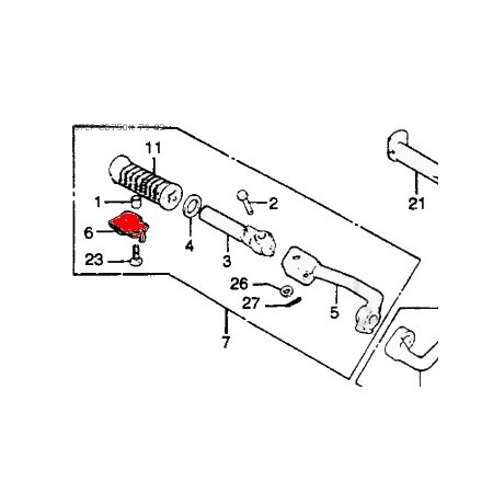 Service Moto Pieces|Cale Pied - butée de caoutchouc - (x1) - droite/gauche|Cale Pied - Selecteur|7,23 €