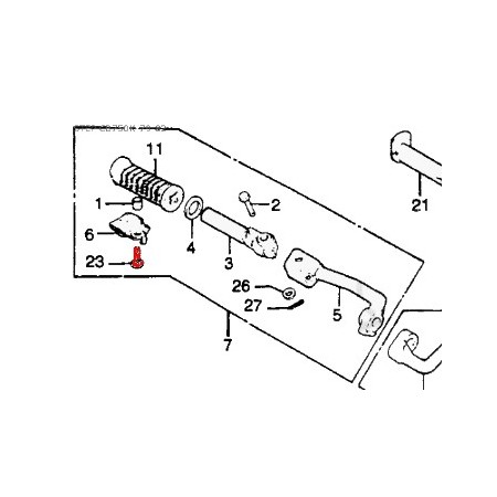 Cale pied - vis de fixation - M6 x16 - Droite/Gauche - origine